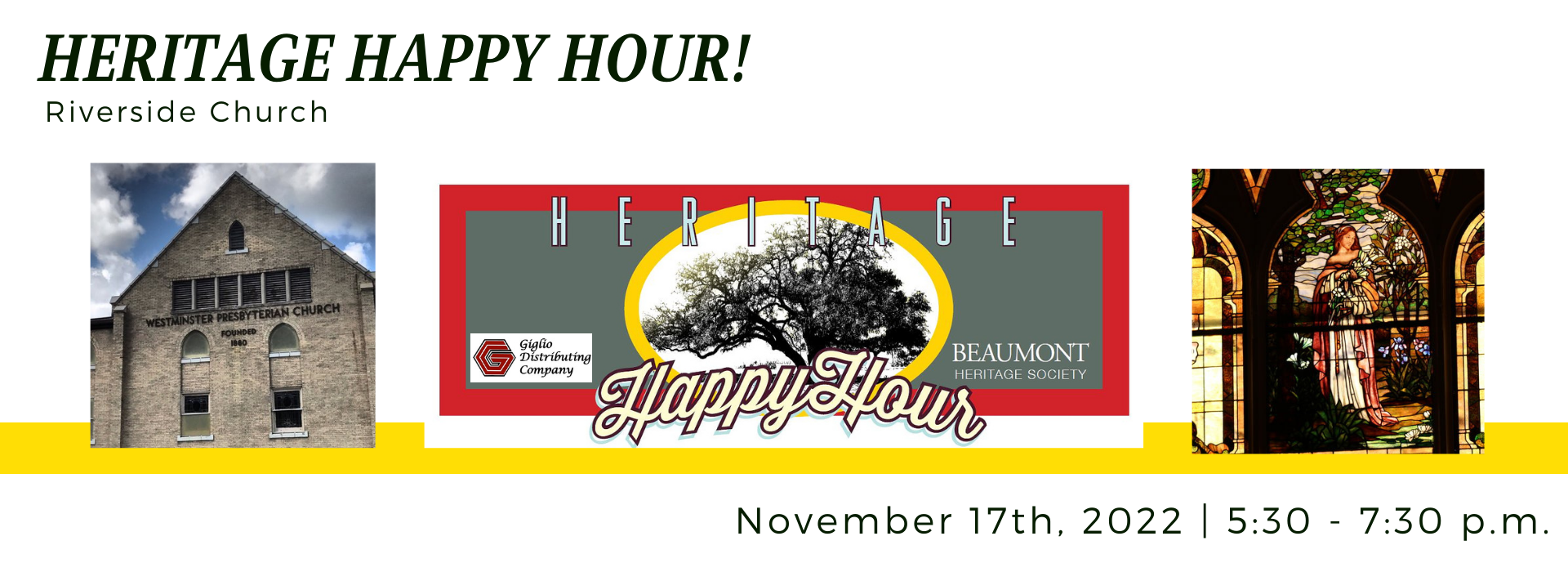 Heritage Happy Hour BAW Resale Beaumont Heritage Society