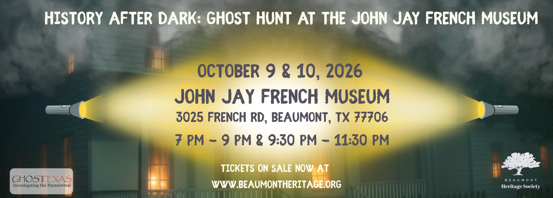 Ghost Hunt Event web banner